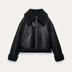 ZARA ZW COLLECTION DOUBLE-FACED BIKER JACKET